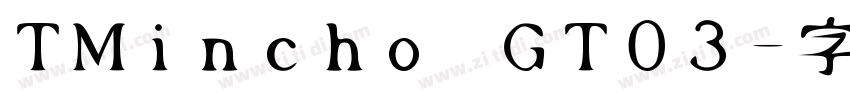 TMincho GT03字体转换